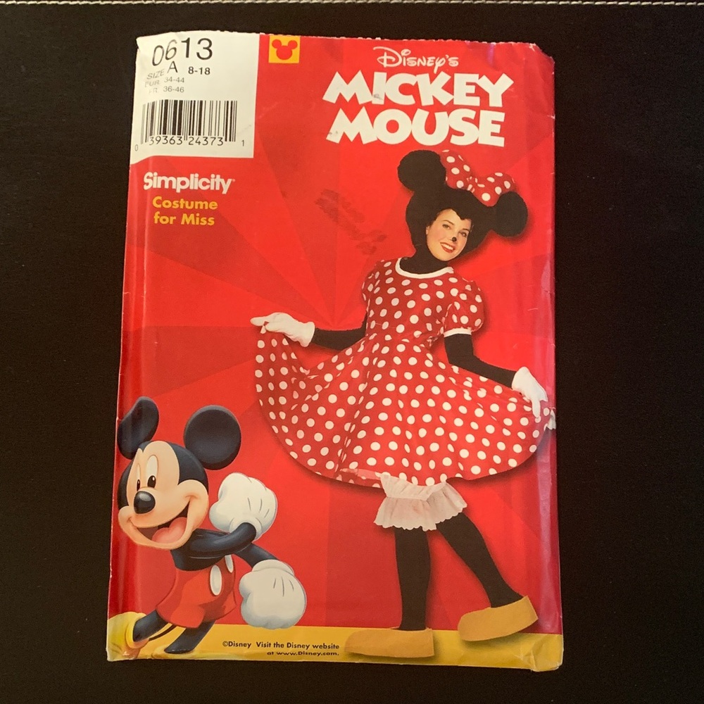 Disney Mickey Mouse Red Polka Dot Dress pattern